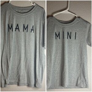 Gray 'Mama' and 'Mini' T-Shirt Set